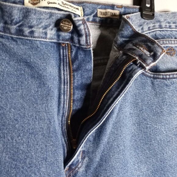 Harley Davidson Traditional Men's Straight Leg Medium Wash Jeans Size 40x30 - Picture 6 of 13
